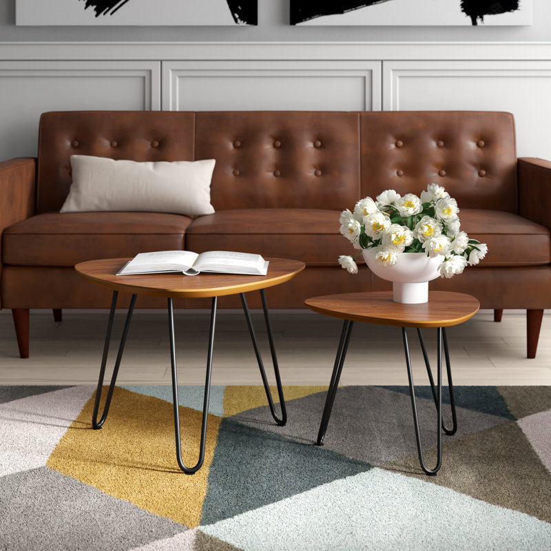 Mercury Row Labarge Hairpin 3 Legs 2 Piece Nesting Tables & Reviews